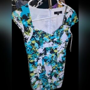 Alex Marie Blue and Green Floral Blouse